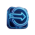 Neon-blaues Freispiel-Slot-Icon f&uuml;r den Roby Casino Coin-Shop