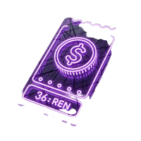 Neon-violette Scratchcard mit M&uuml;nze als Icon f&uuml;r Roby Casino Scratch Cards