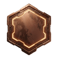 Bronzene hexagonale VIP-Anstecknadel mit dezentem Gl&uuml;hen f&uuml;r Roby Casino VIP Level 1