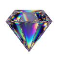 Diamant-hexagonale VIP-Anstecknadel mit Regenbogen-Neon-Gl&uuml;hen f&uuml;r Roby Casino VIP Level 5